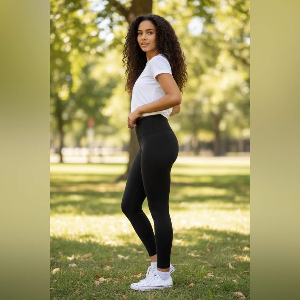(O to S) Black waist training Leggings